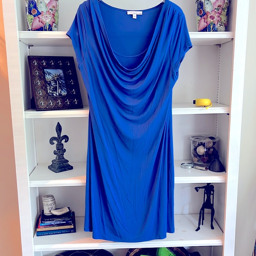 EUC LUCY & LAUREL ROYAL BLUE DRESS